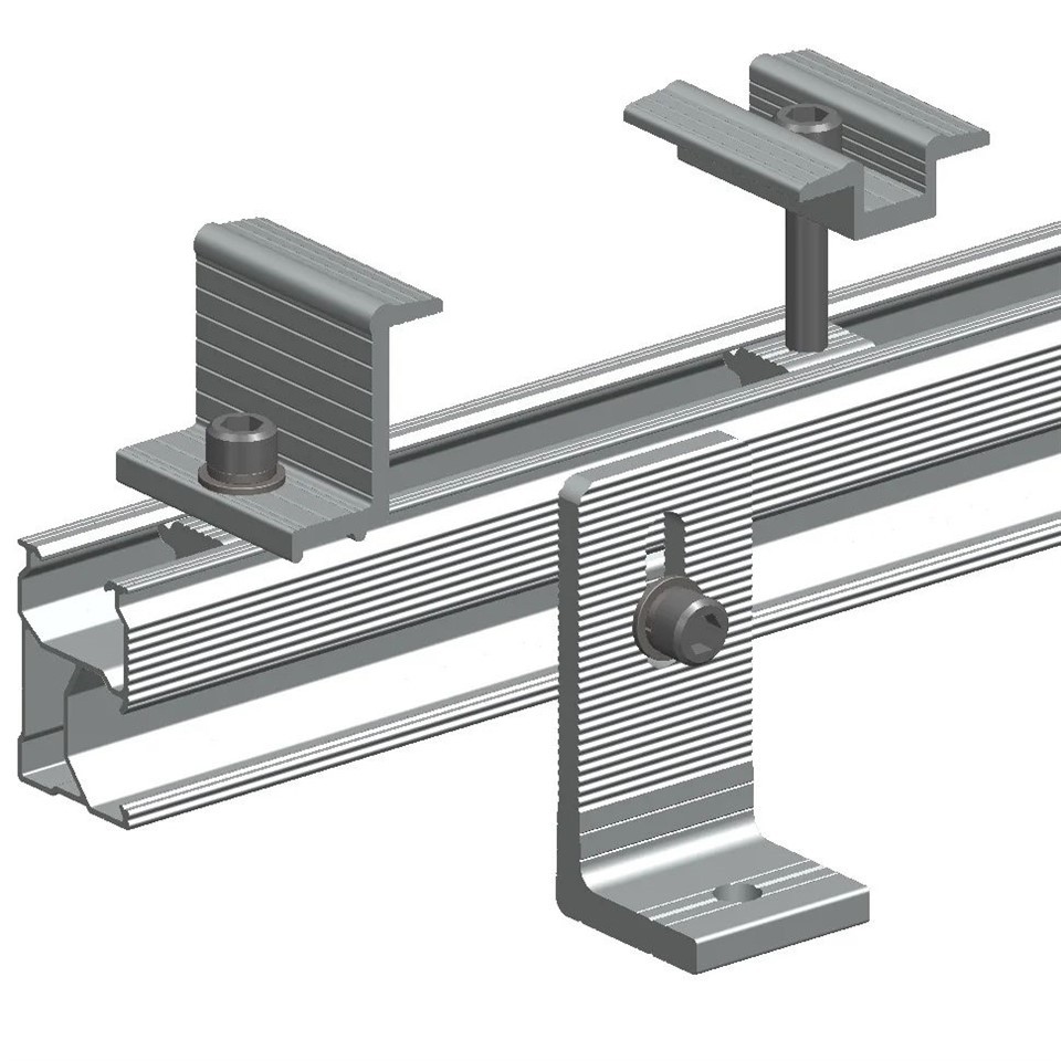 Manufacturers Price Photovoltaic Solar Bracket Aluminum Clamp Solar Mounting End Clamp